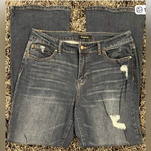 🌺D. JEANS DARK HIGH WAISTED FLARE DENIM JEANS SIZE 12🌺